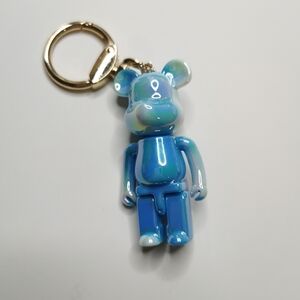 Iridescent Blue Bear Keychain